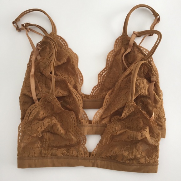 upstyleboutique Other - NWT Coffee Lace Triangle Bralette